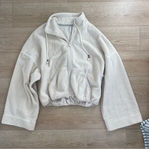 Free People Climb High Cream Fleece Jacket